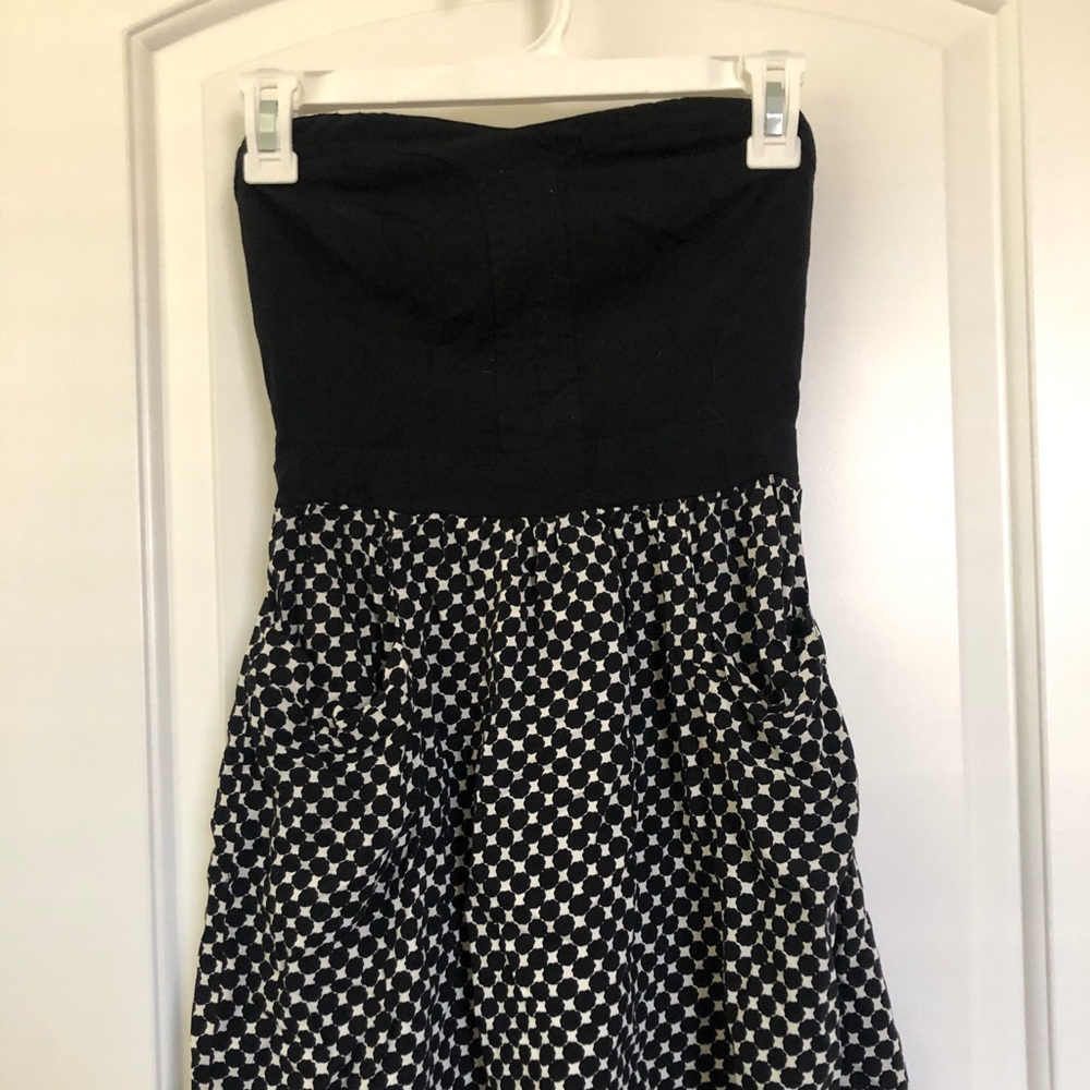 Strapless black dress